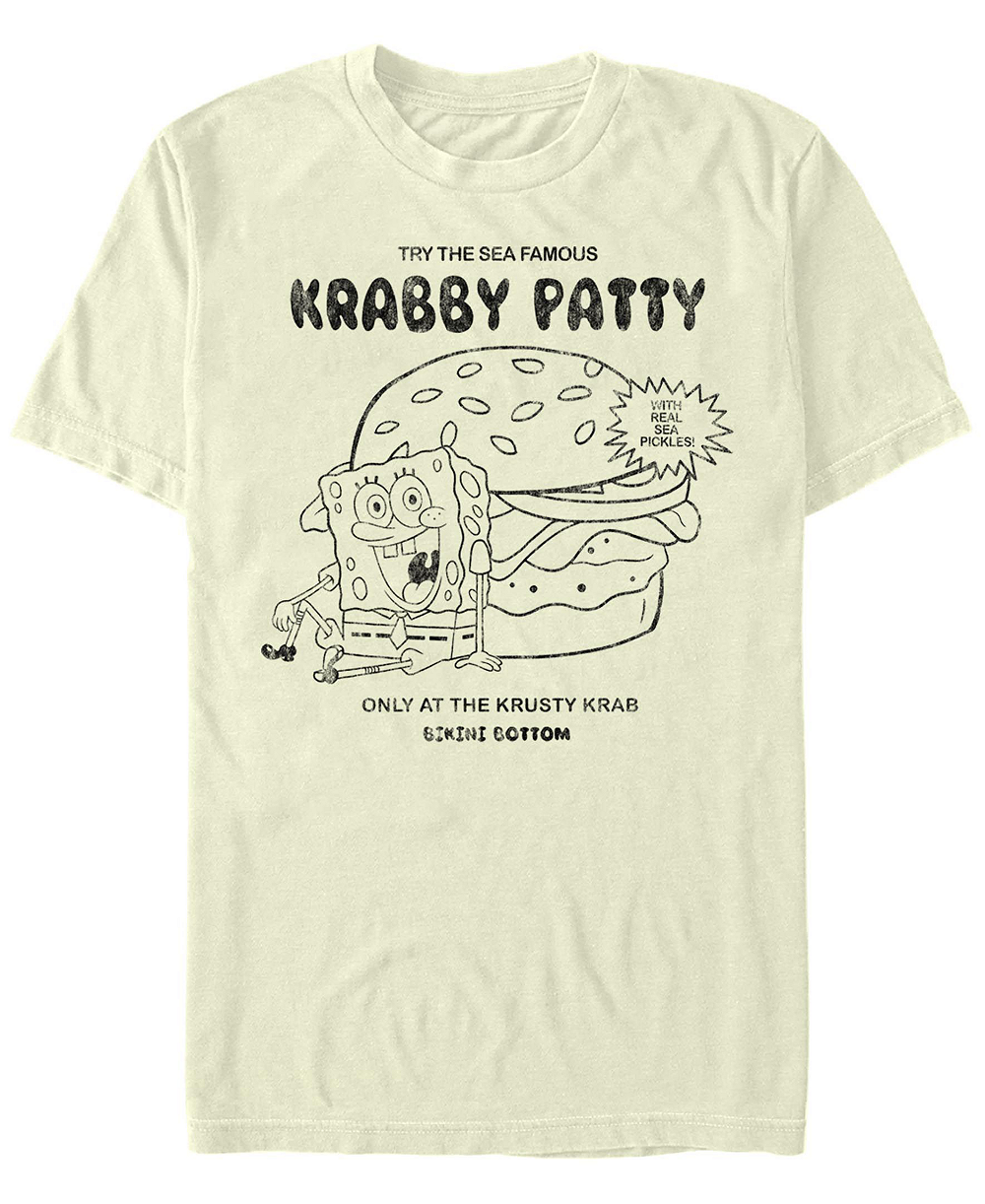 Футболка Men's Krabby Patty Advertisement Short Sleeve Crew T-shirt