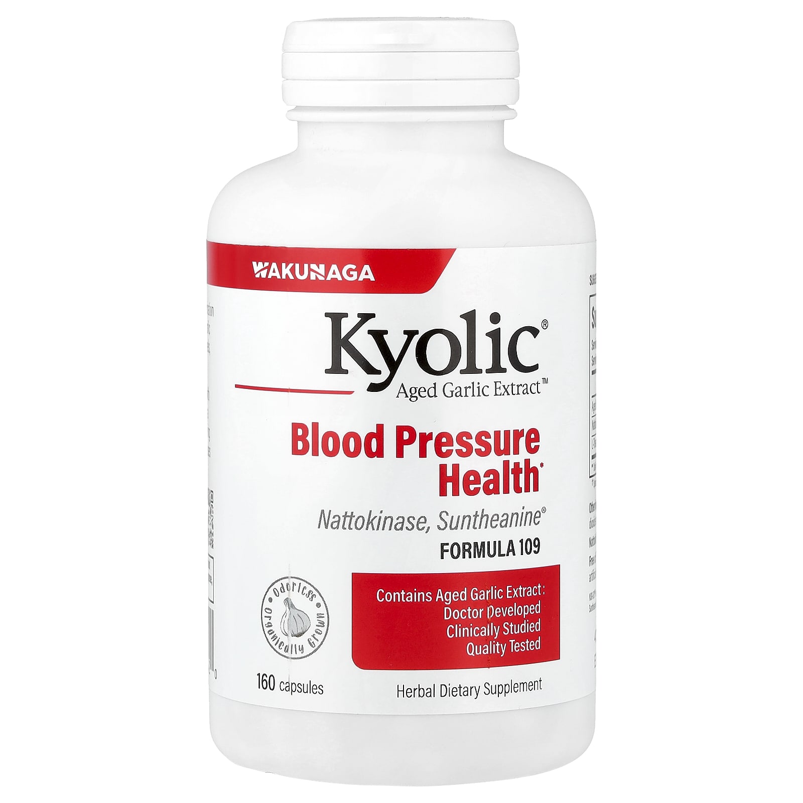 Kyolic, Aged Garlic Extract, экстракт выдержанного чеснока, для здорового артериального давления, формула 109, 160 капсул