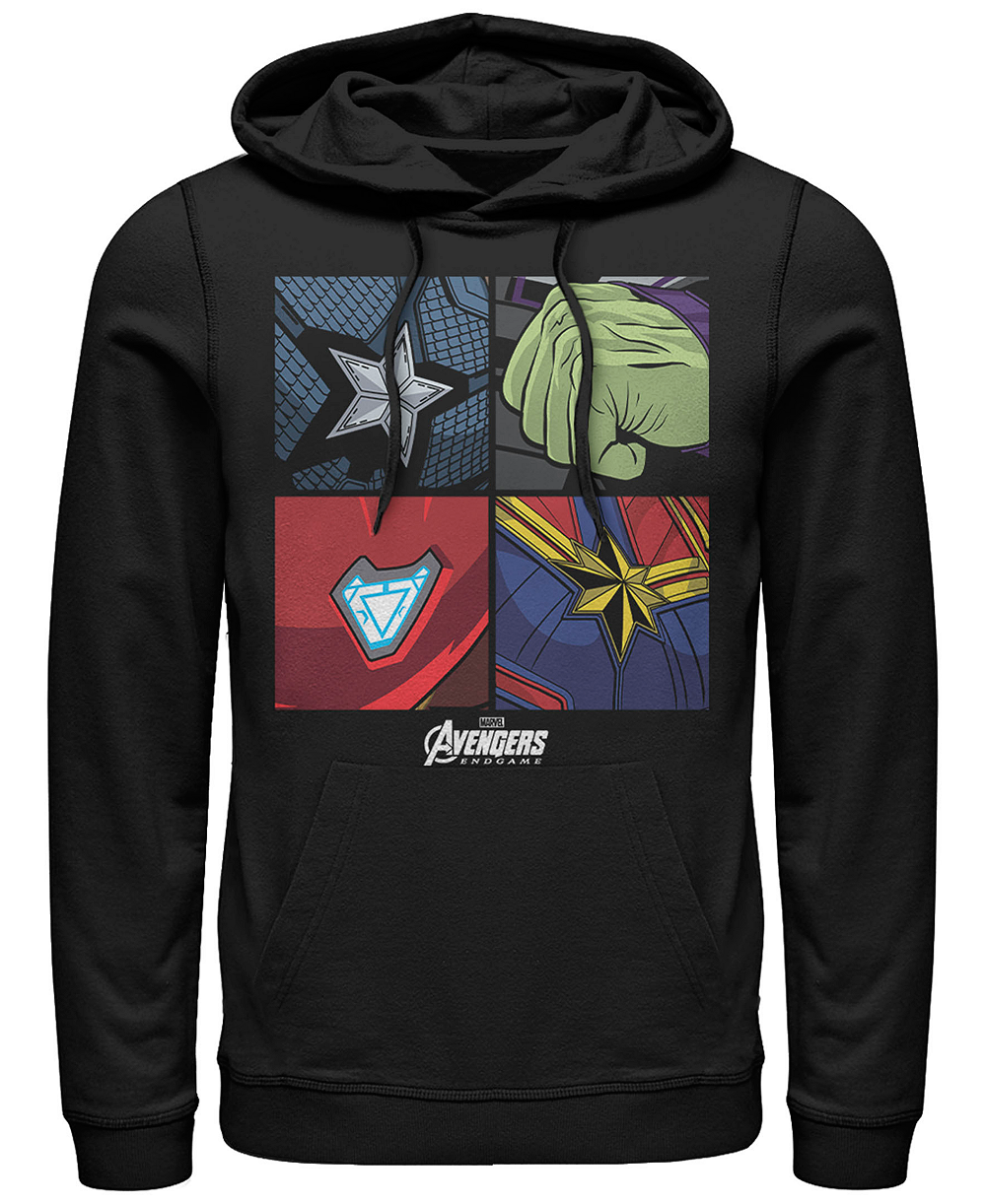 Свитшот Marvel Men's Avengers Endgame Box Up Hero Logos, Pullover Hoodie