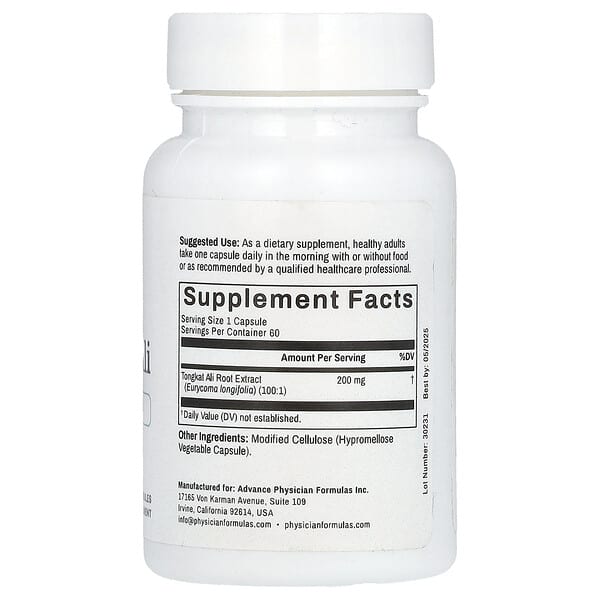 Advance Physician Formulas, эврикома длиннолистая, 200 мг, 60 капсул