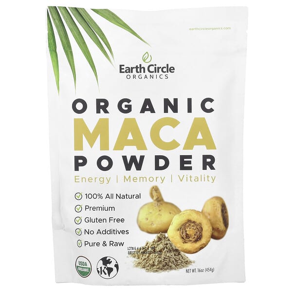 Earth Circle Organics, сырой органический порошок маки, 454 г (16 унций)