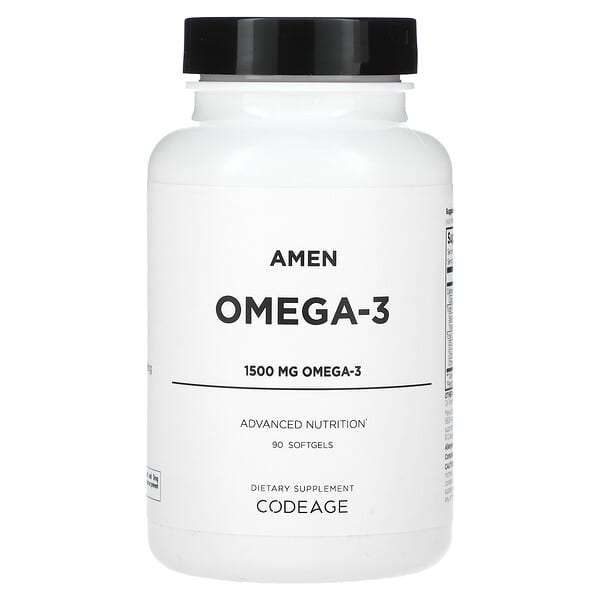Codeage, Amen, омега-3, 1500 мг, 90 капсул (1500 мг в 1 капсуле)