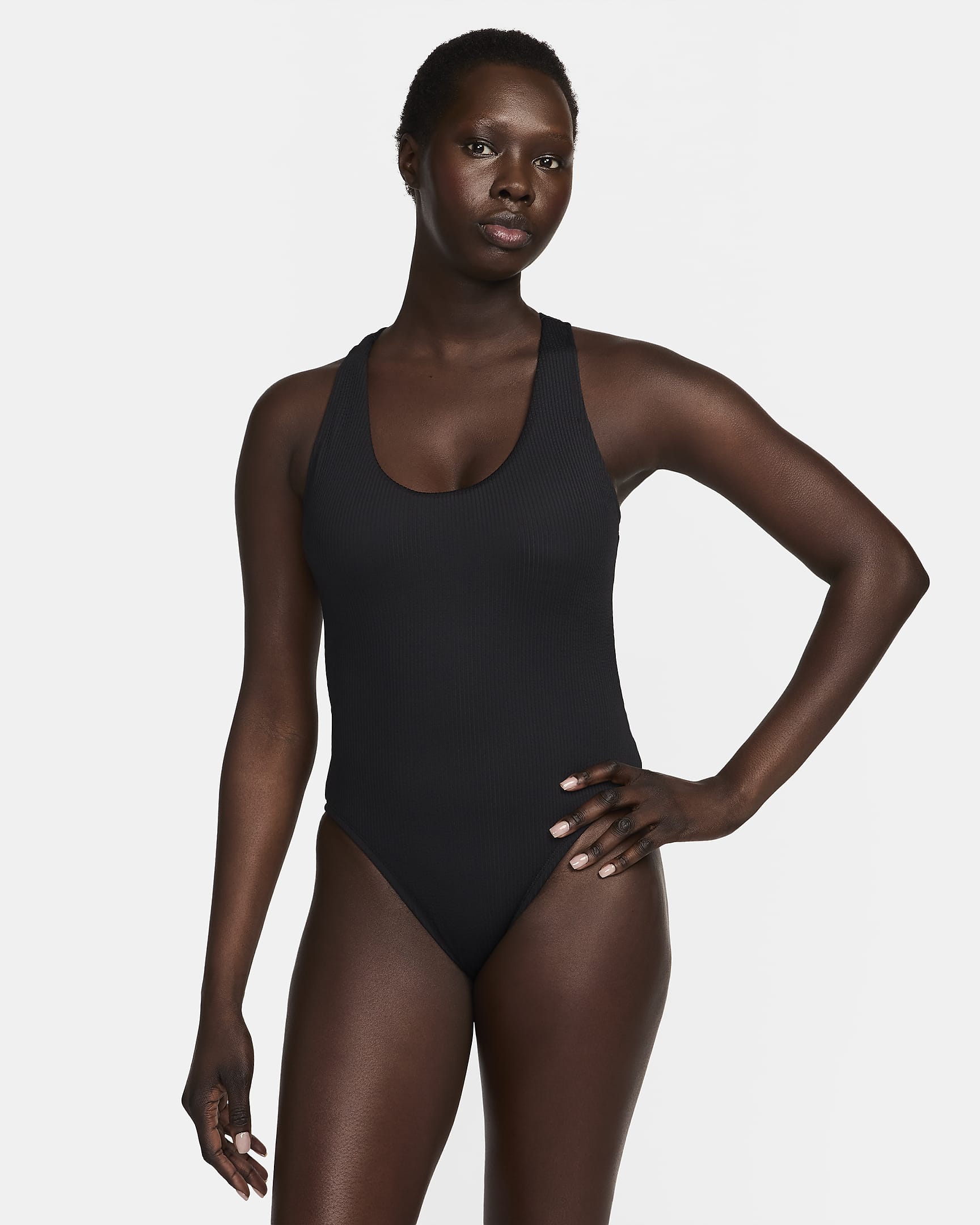 Nike Swim Elevated Essential Women s Cross Back One Piece Swimsuit Black Qwixit 10390