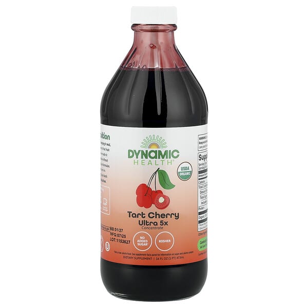 Dynamic Health, Once Daily Tart Cherry, Ultra 5X, вишня, 100% концентрированный сок, 473 мл (16 жидк. унций)