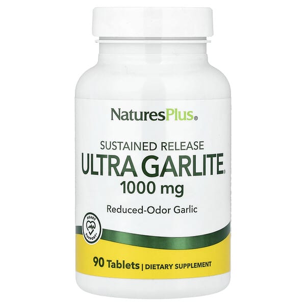 NaturesPlus, Ультра-гарлит с замедленным высвобождением, 1000 мг, 90 таблеток