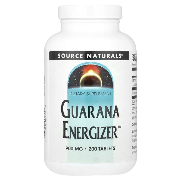 Source Naturals, Энергетик с гуараной, 900 мг, 200 таблеток