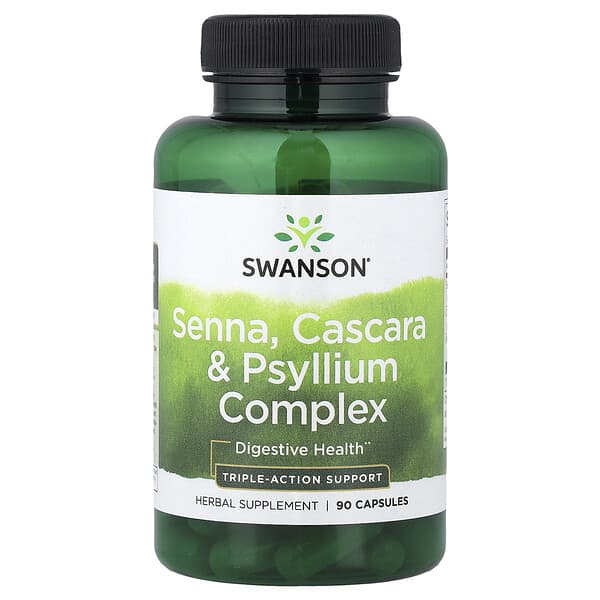 Swanson, Комплекс из сенны, какары и физлиума, 90 капсул