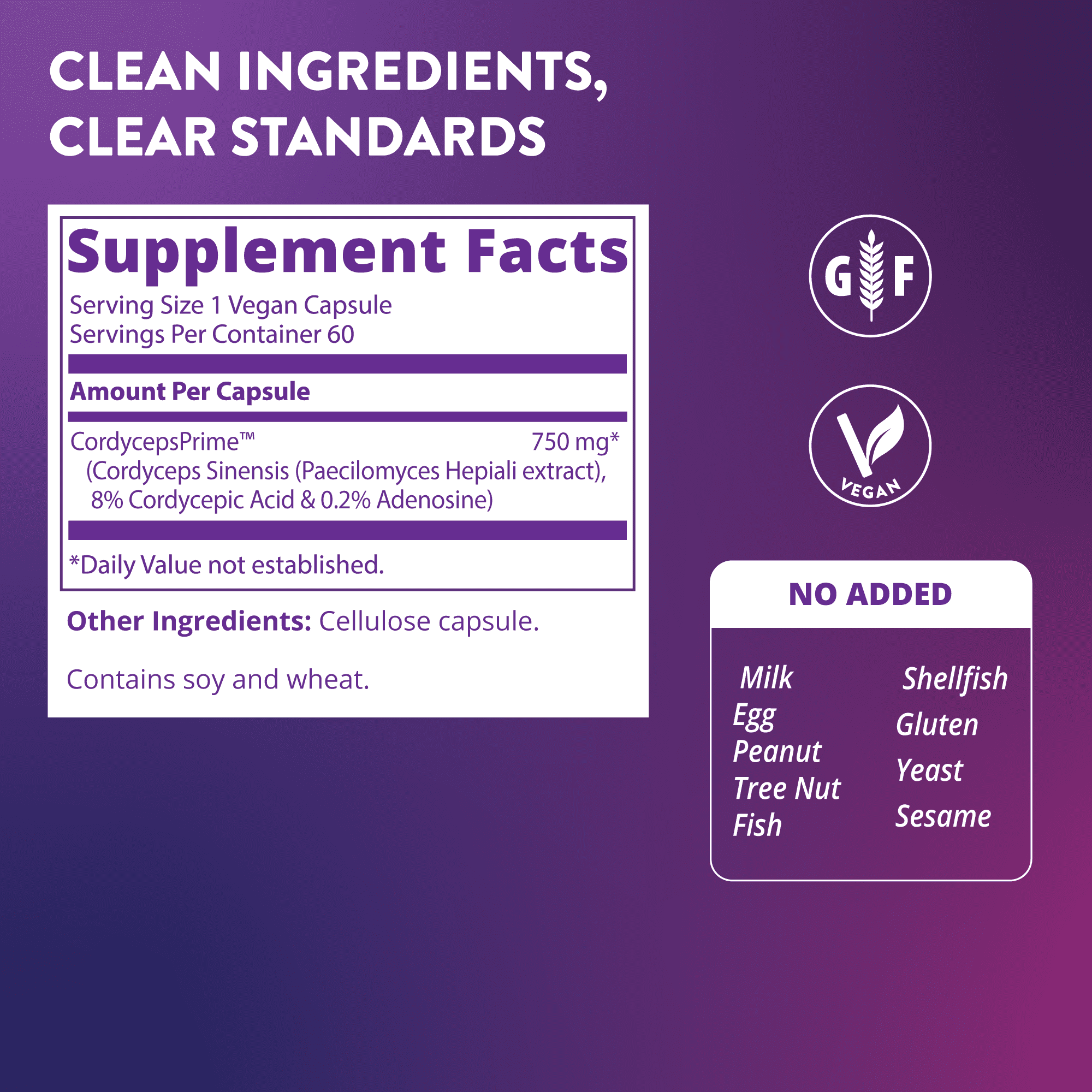 MRM Nutrition, кордицепс CS-4, 750 мг, 60 веганских капсул