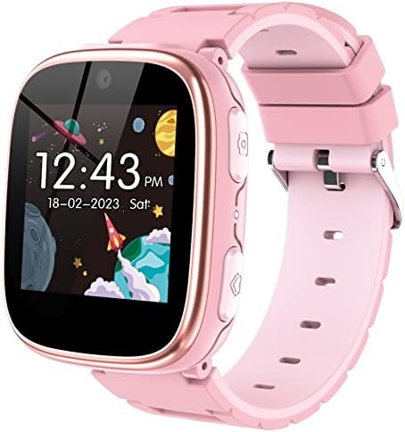 Berilona Smart Watch for Kids 4 12 Years Old with 15 Games Camera Alarm Video Music Player Pedometer Flashlight Birthday Gift for Boys