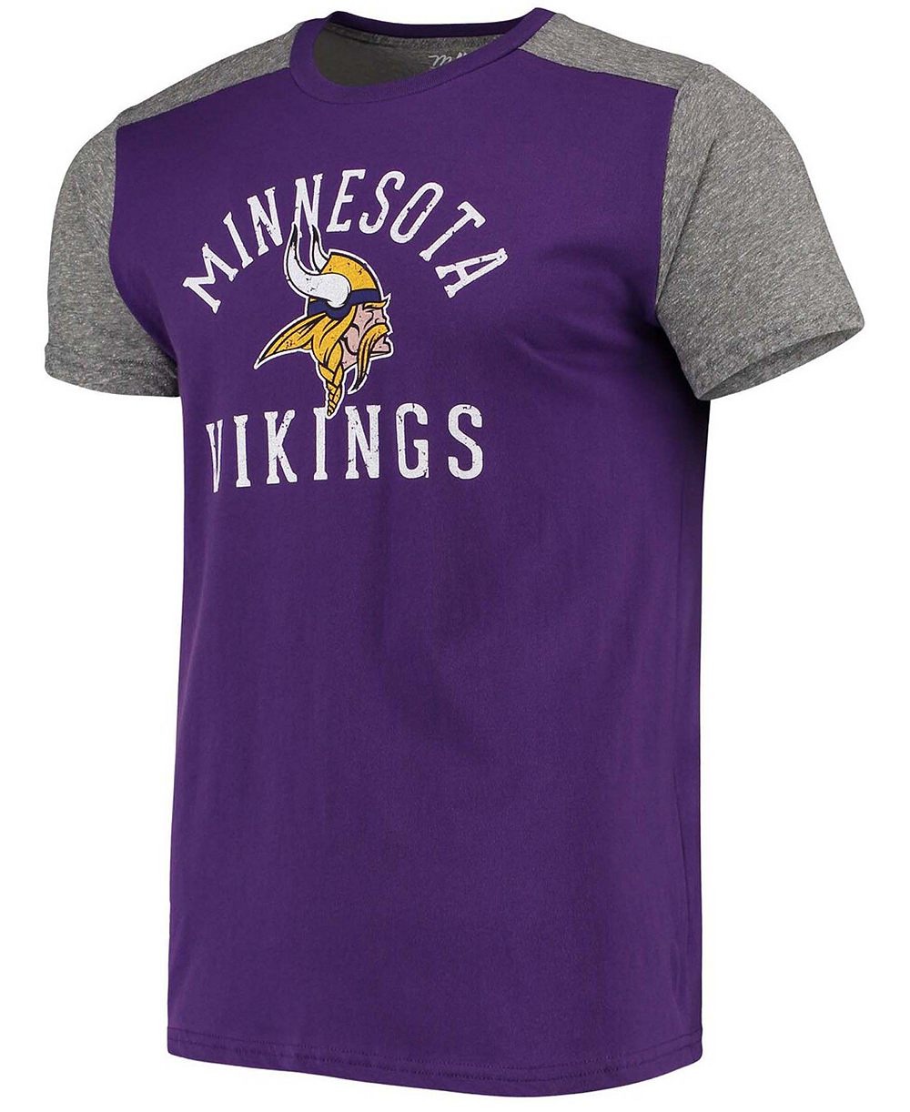 Футболка Men's Purple, Gray Minnesota Vikings Field Goal Slub T-shirt