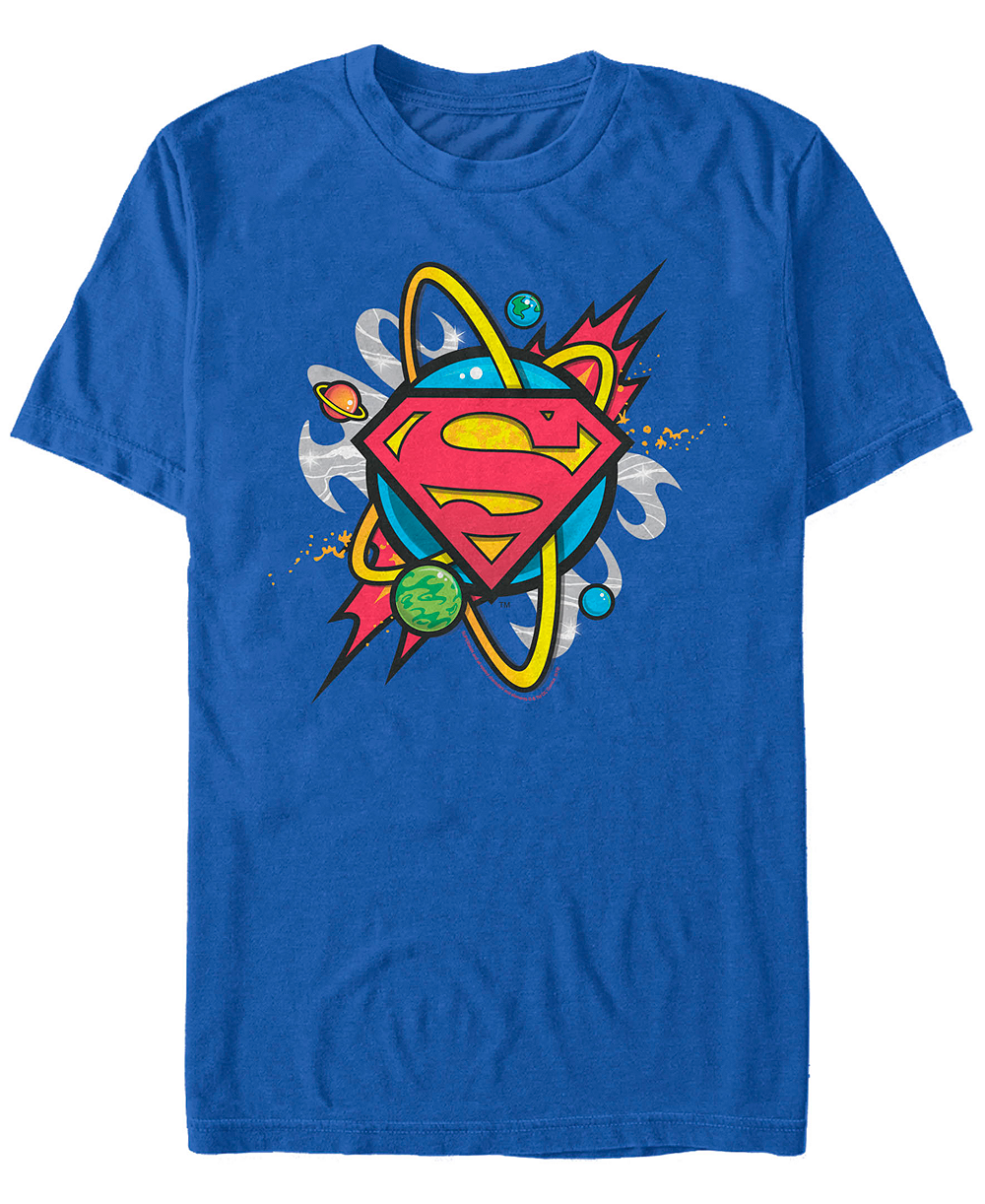 Футболка DC Men's Superman Galaxy Planet Logo Short Sleeve T-Shirt