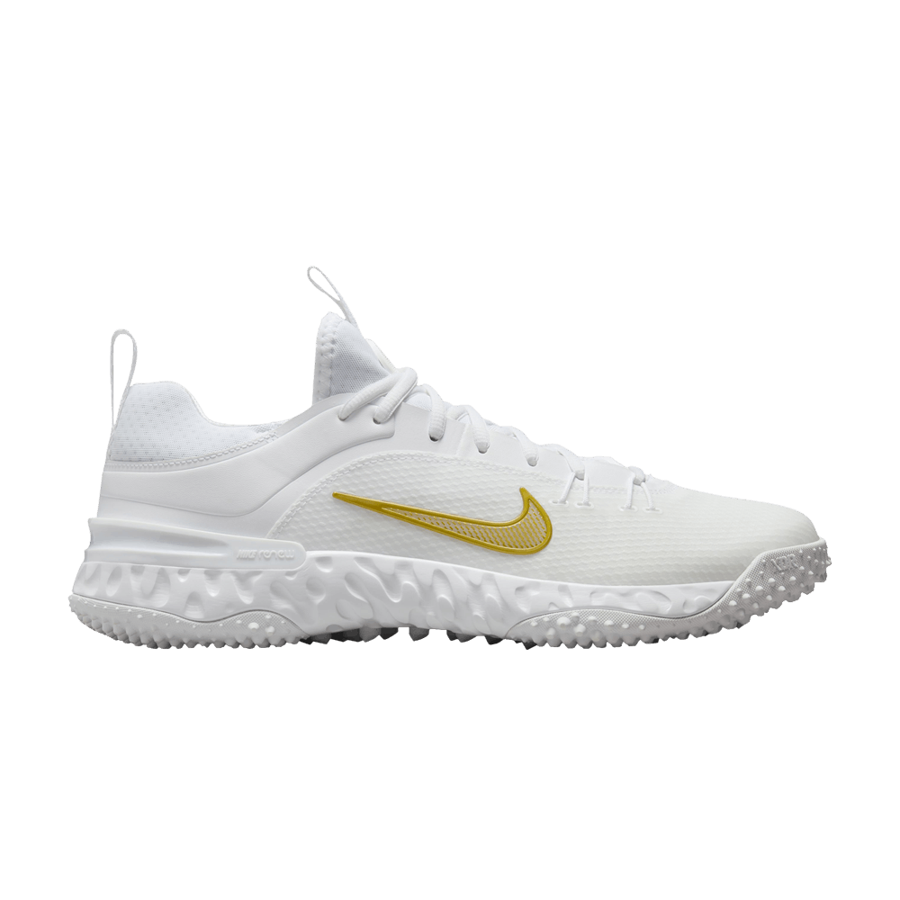 Кроссовки Nike Huarache 9 Elite TF LAX 'White Metallic Vivid Gold'