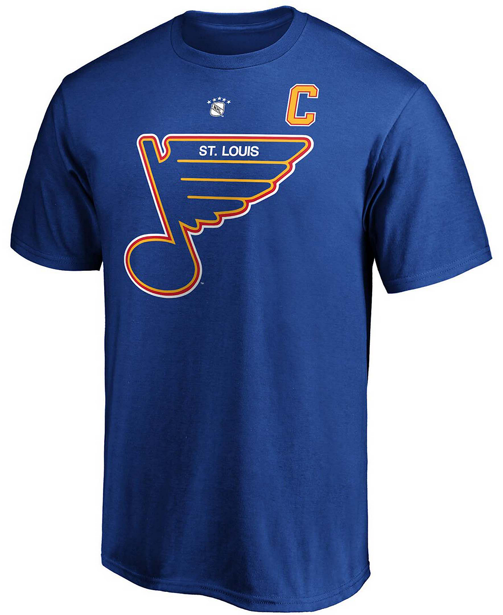 Футболка Men's Brett Hull Blue St. Louis Blues Authentic Stack Retired Player Name and Number T-shirt