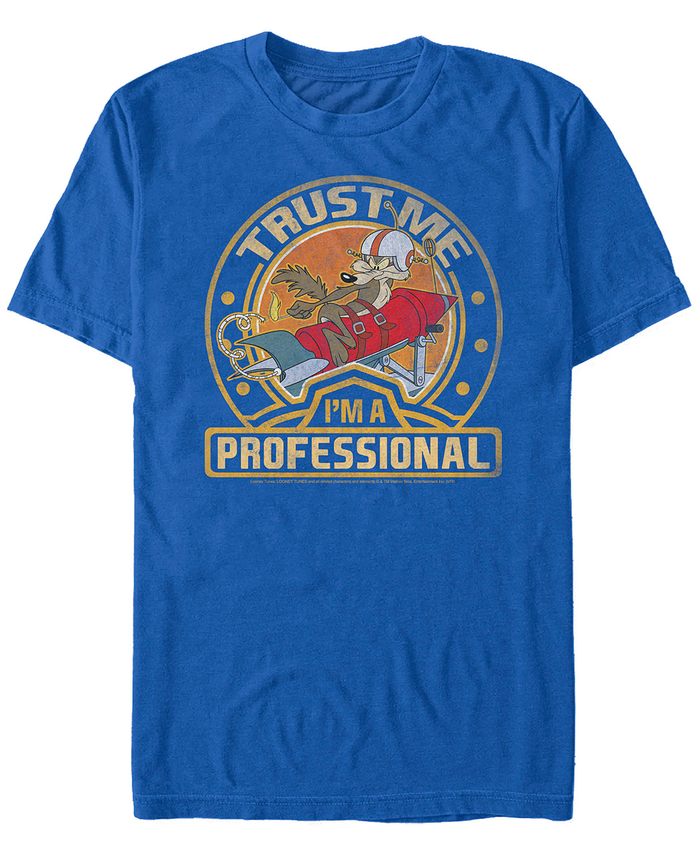 Футболка Looney Tunes Men's Wile E. Coyote Trust Me I'M A Professional Short Sleeve T-Shirt