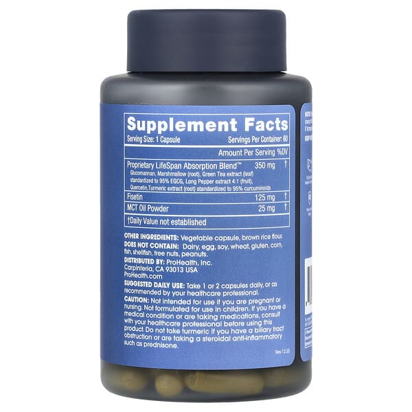 ProHealth Longevity, Fisetin Pro Longevity Plus, 60 капсул