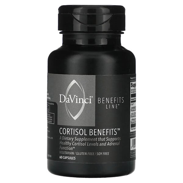DaVinci Laboratories, Benefits Line, преимущества кортизола, 60 капсул