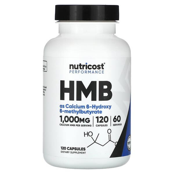 Nutricost, Performance, HMB, 1000 мг, 120 капсул (500 мг на капсулу)