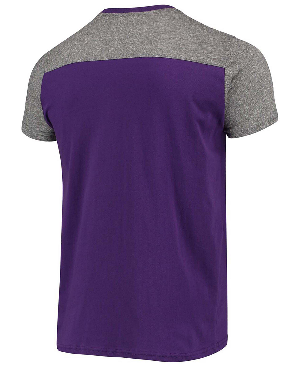 Футболка Men's Purple, Gray Minnesota Vikings Field Goal Slub T-shirt