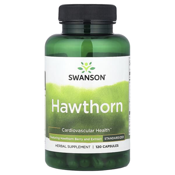 Swanson, Боярышник, стандартизированный, 120 капсул