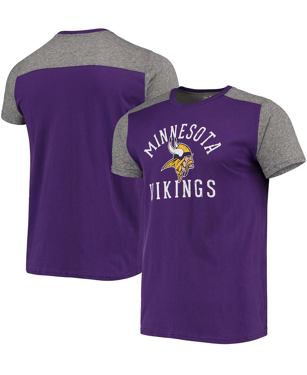 Футболка Men's Purple, Gray Minnesota Vikings Field Goal Slub T-shirt