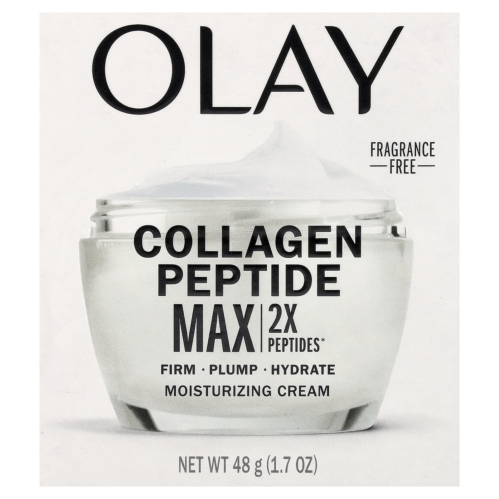 Olay, Collagen Peptide Max, увлажняющий крем, без отдушки, 48 г (1,7 унции)