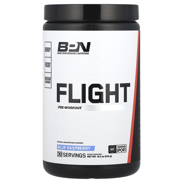 BPN, Flight, перед тренировкой, голубая малина, 546 г (19,3 унции)