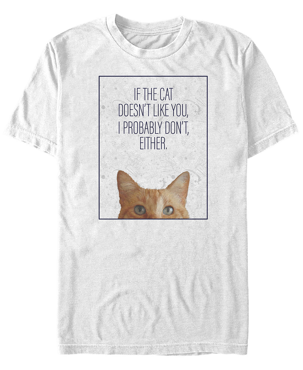 Футболка Marvel Men's Captain Marvel the Cat Doesn't Like You, Short Sleeve T-shirt