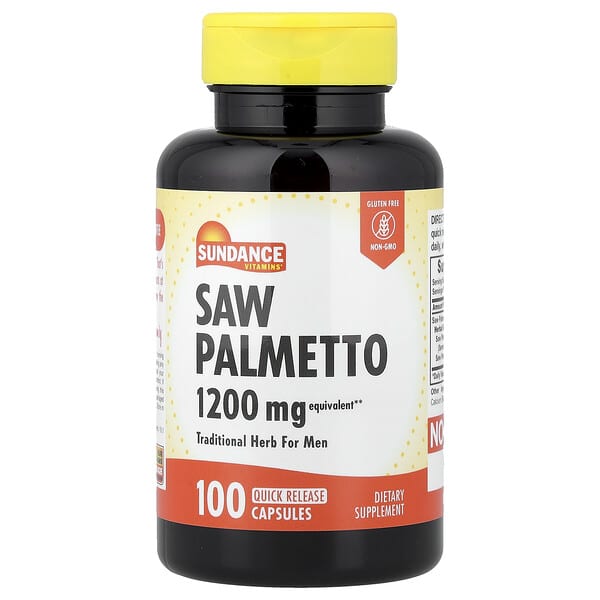 Sundance Vitamins, Пальма сереноа, 1200 мг, 100 капсул с быстрым высвобождением