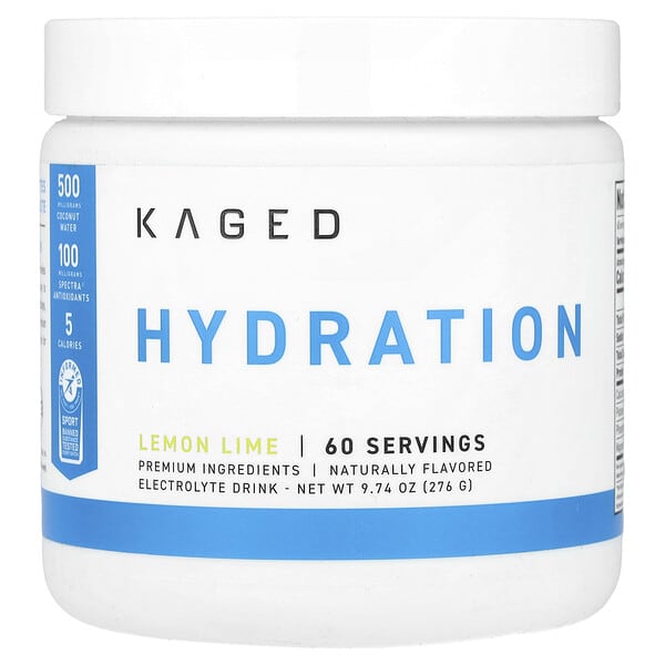 Kaged, Hydration, лимон и лайм, 276 г (9,74 унции)