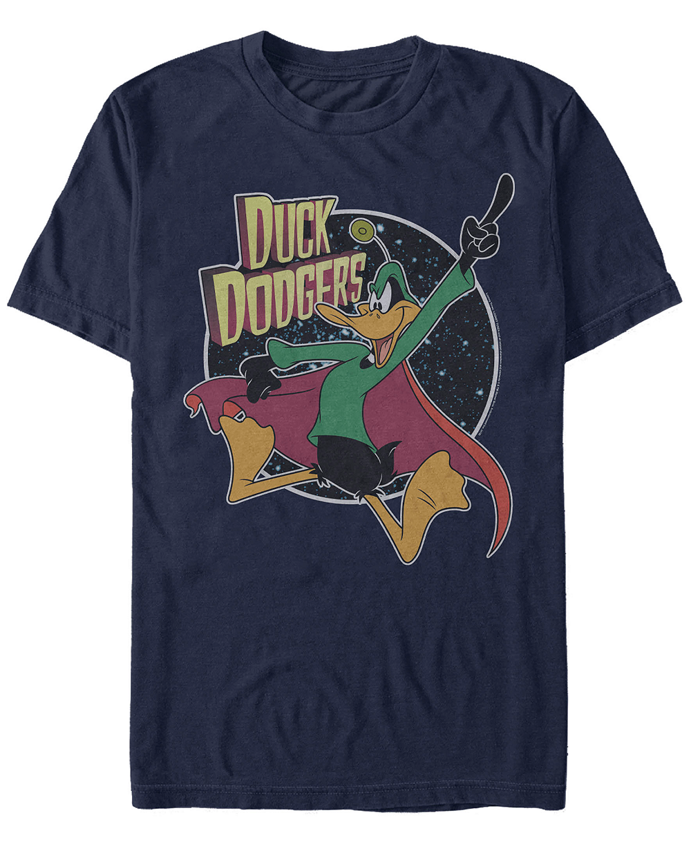 Футболка Looney Tunes Men's Daffy Duck Dodgers Short Sleeve T-Shirt