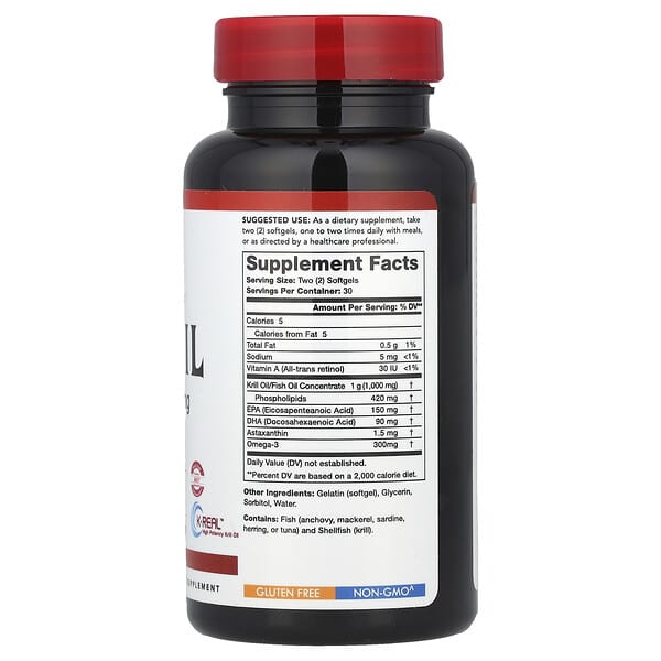 Olympian Labs, масло криля, 1000 мг, 60 капсул (500 мг в 1 капсуле)