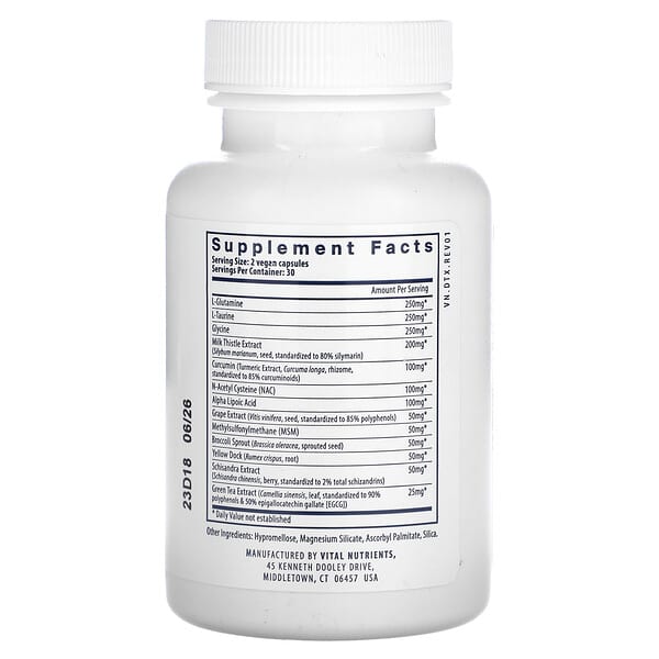 Vital Nutrients, Формула детоксикации, 60 веганских капсул