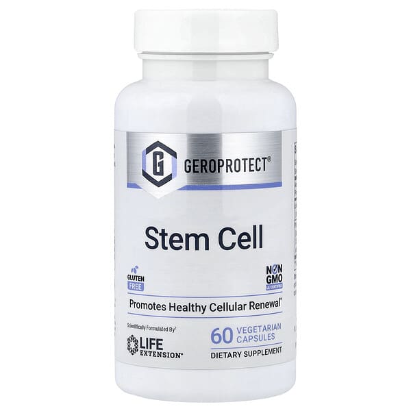 Life Extension, Geroprotect, Stem Cell, добавка для поддержания здоровья стволовых клеток, 60 вегетарианских капсул