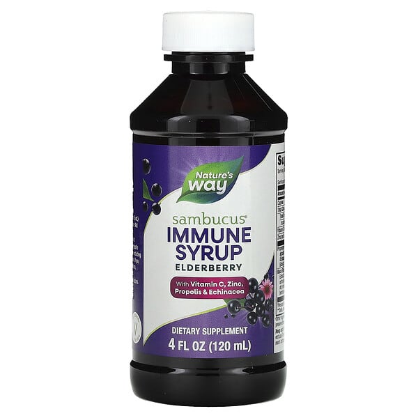 Nature's Way, Sambucus, сироп для укрепления иммунитета, бузина, 120 мл (4 жидк. унции)