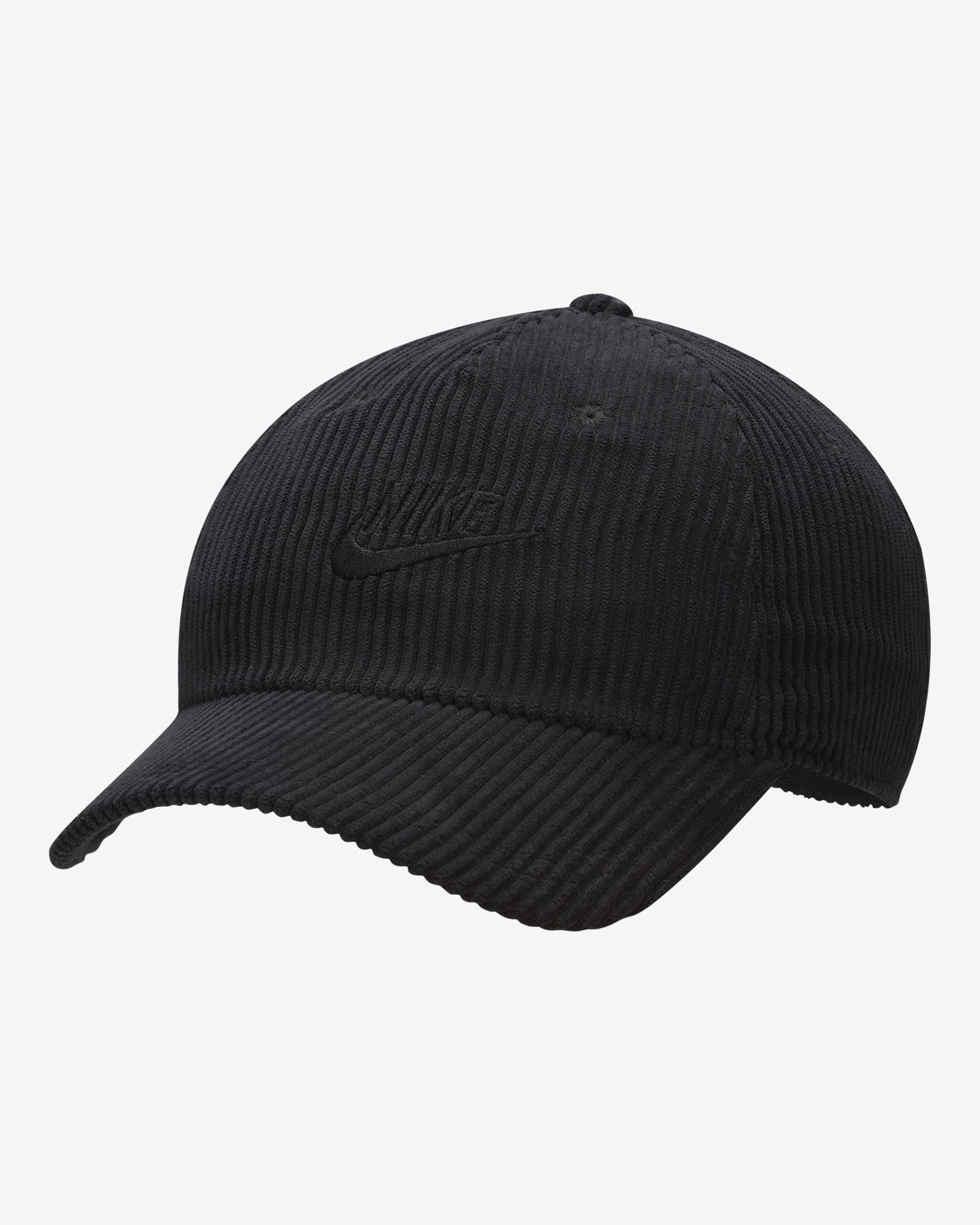 Nike Club Cap Unstructured Corduroy Cap Black Black Qwixit