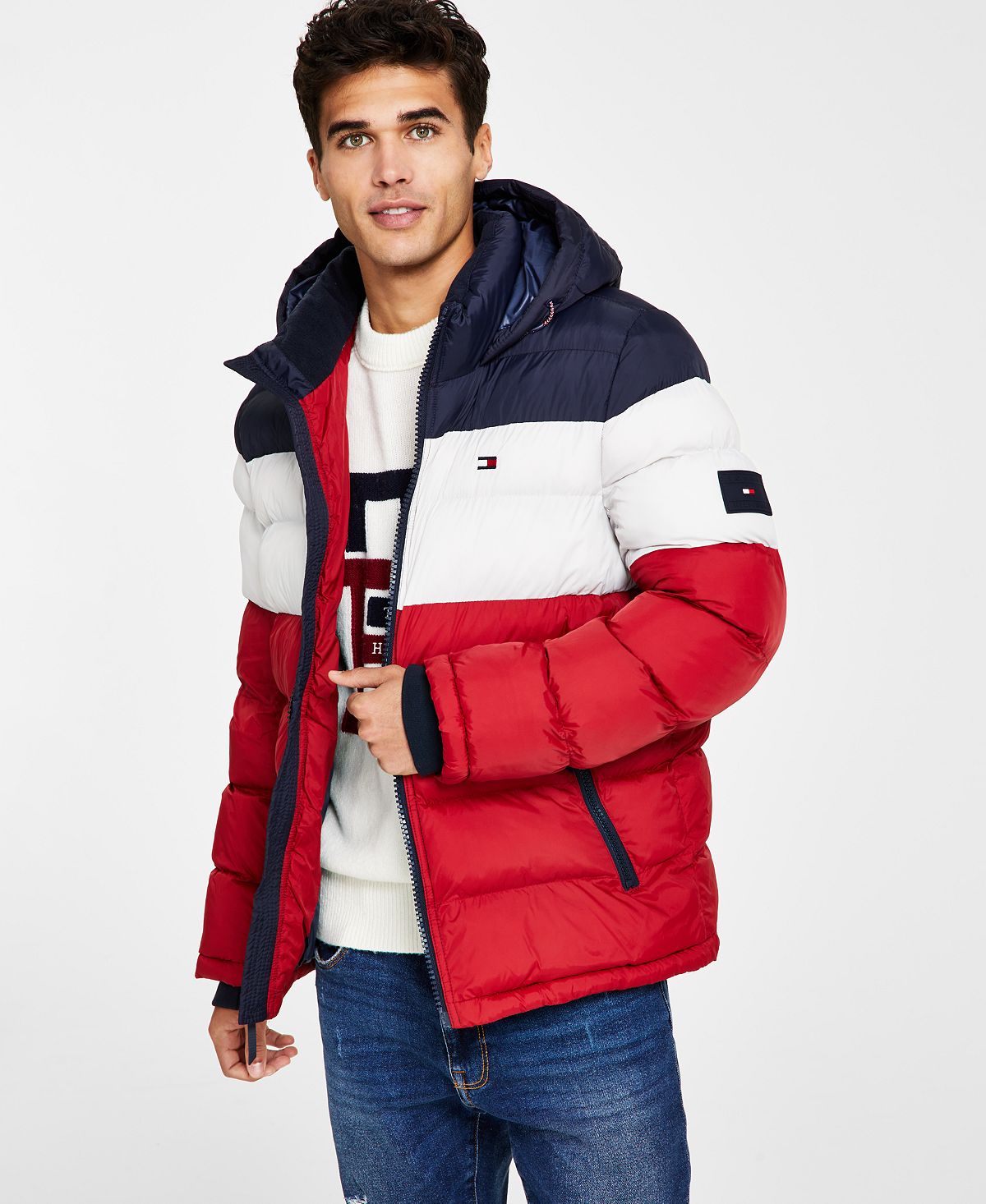 Tommy Hilfiger Men s Quilted Puffer Jacket Created for Macy s MIDNIGHT BUFF Qwixit 10884