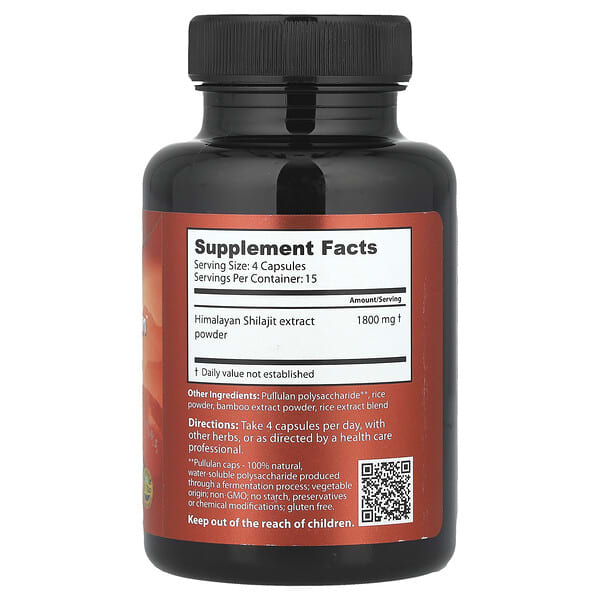 Dragon Herbs, Мумие High Mountain ™, 1800 мг, 60 капсул (450 мг на капсулу)