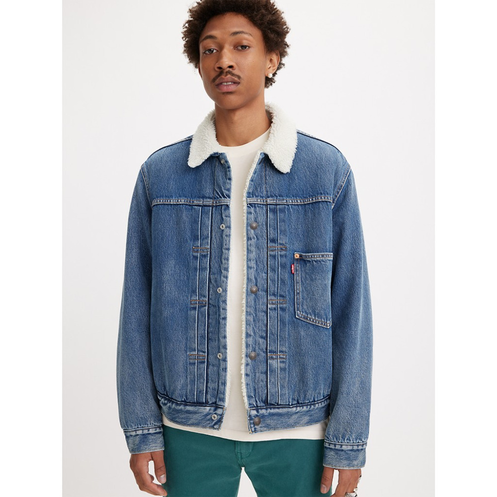Levi's sherpa trucker clearance