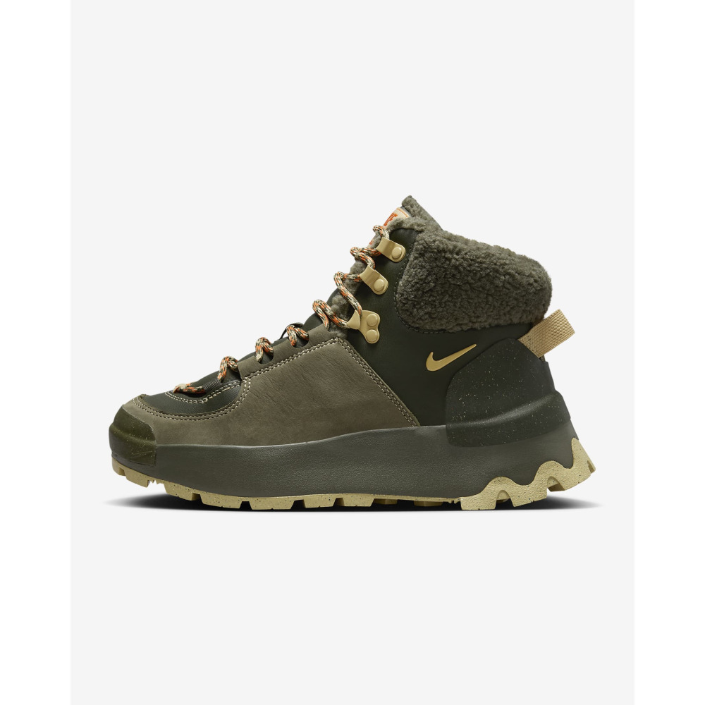 Nike City Classic Premium Women s Waterproof Boots Cargo Khaki Medium Olive Campfire Orange Sesame Qwixit