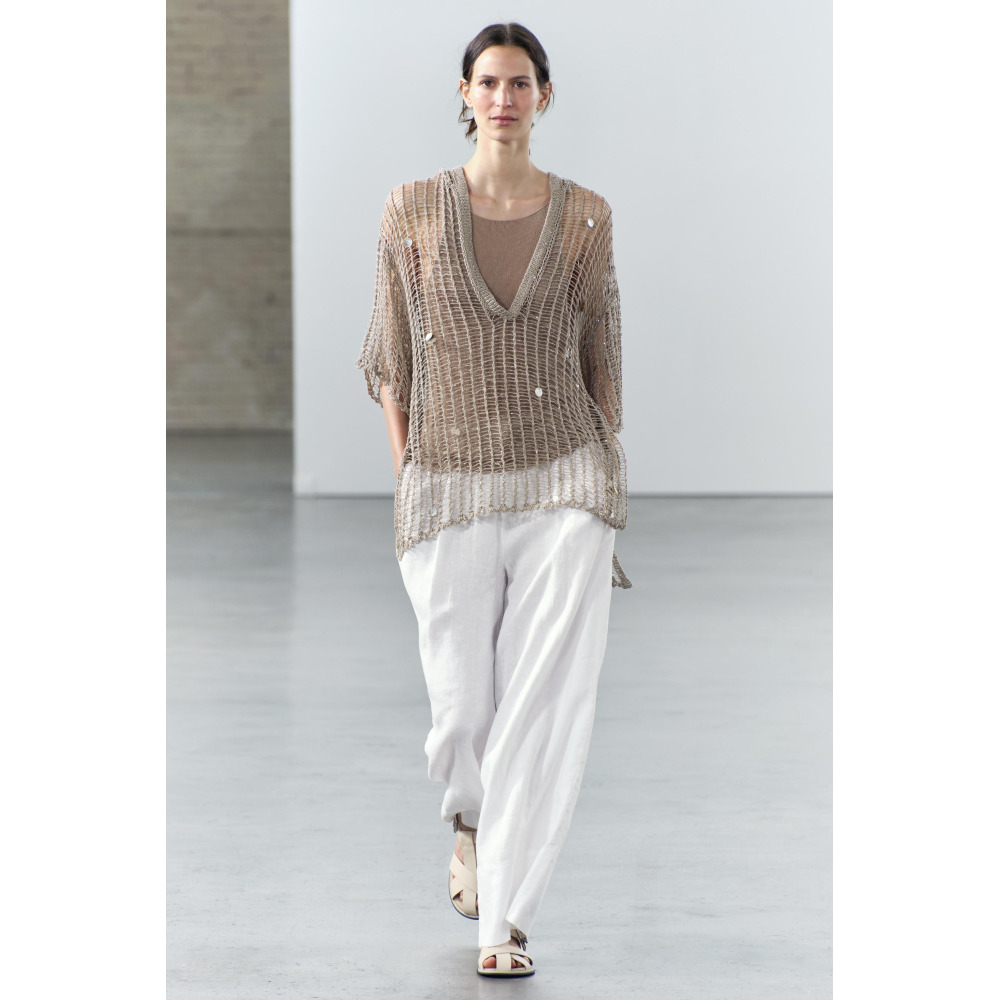 White palazzo pants zara best sale