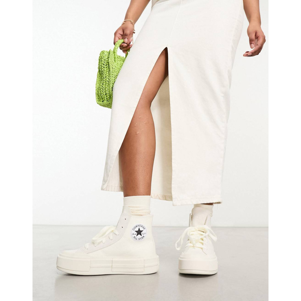 Converse chuck taylor hi platform white trainers on sale