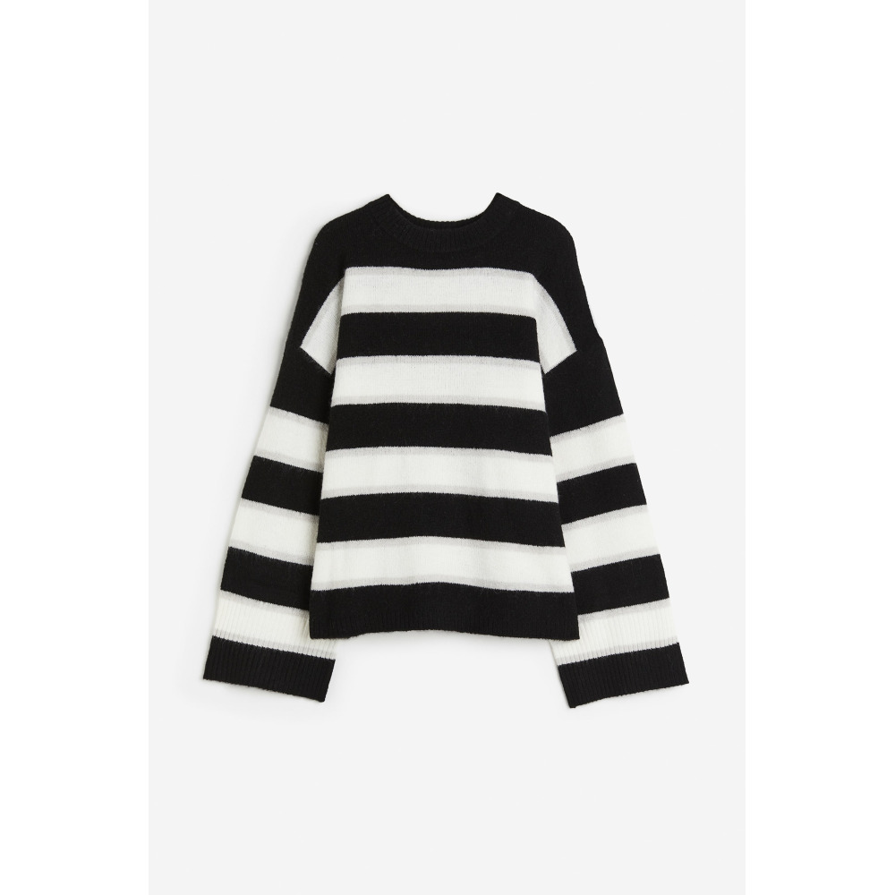 H&m black crew neck sweater clearance