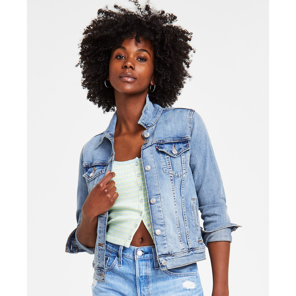 LEVI S Women s Original Cotton Denim Trucker Jacket Qwixit 8419