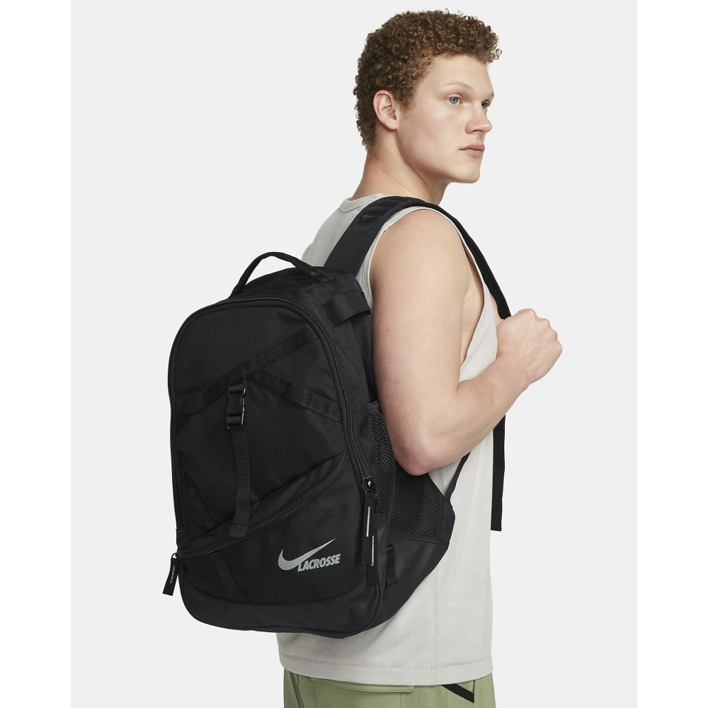 Nike Air Max Lacrosse Backpack Medium 36L Black Qwixit 8384