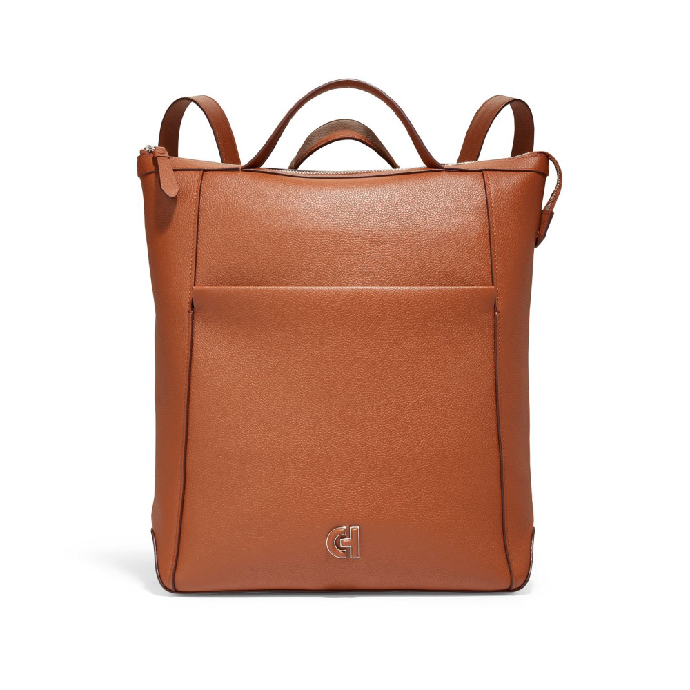 Cole Haan C Grand Ambition Convertible Leather Backpack BRITISH TAN Qwixit