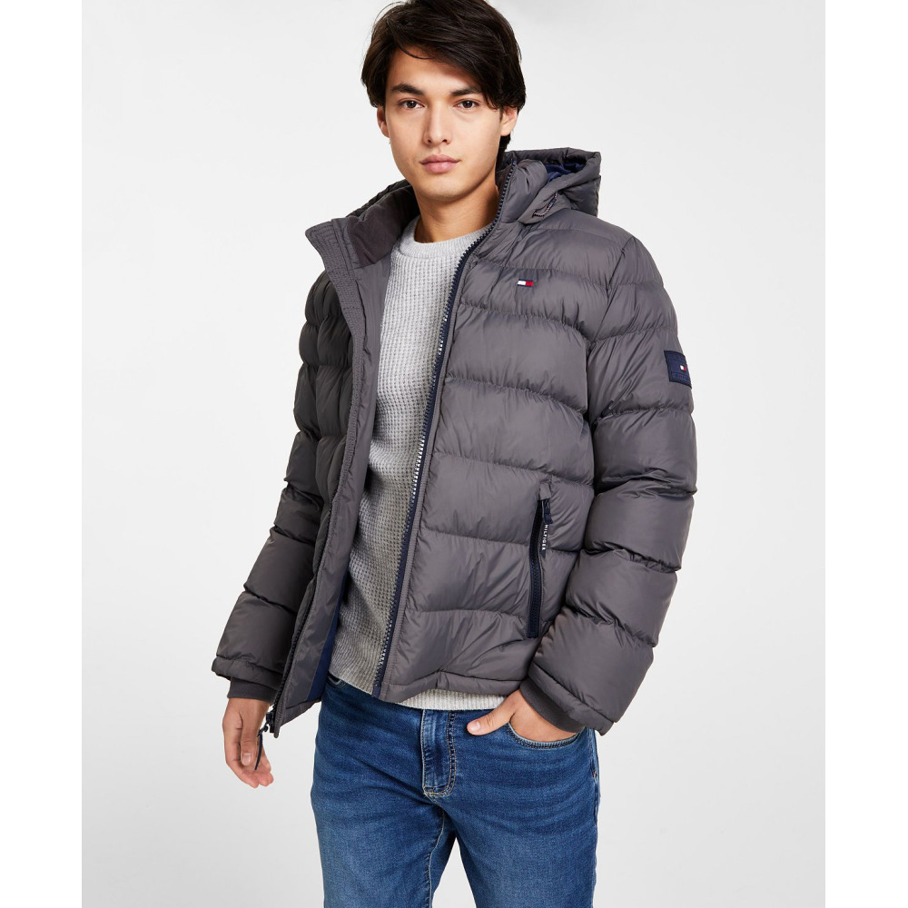 Tommy Hilfiger Men s Quilted Puffer Jacket Created for Macy s CHARCOAL Qwixit 10077