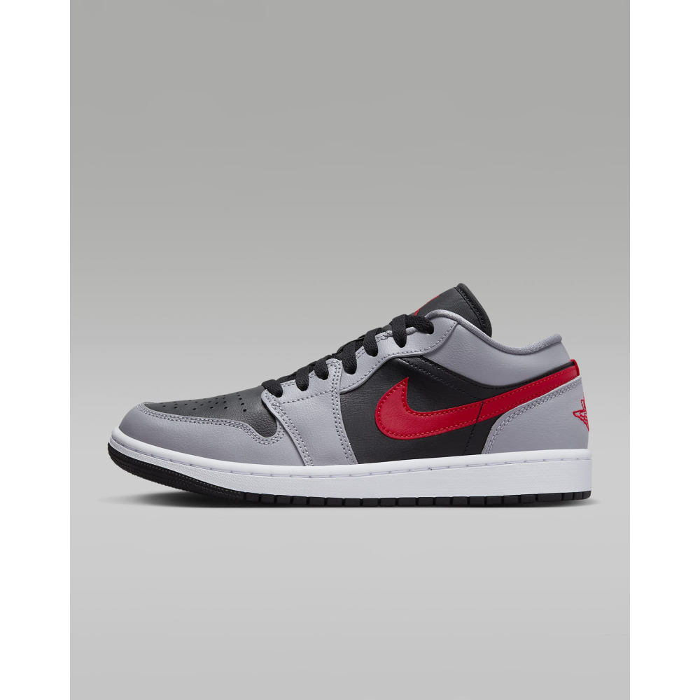 Air Jordan 1 Low Women s Shoes Cement Grey Black White Fire Red Qwixit