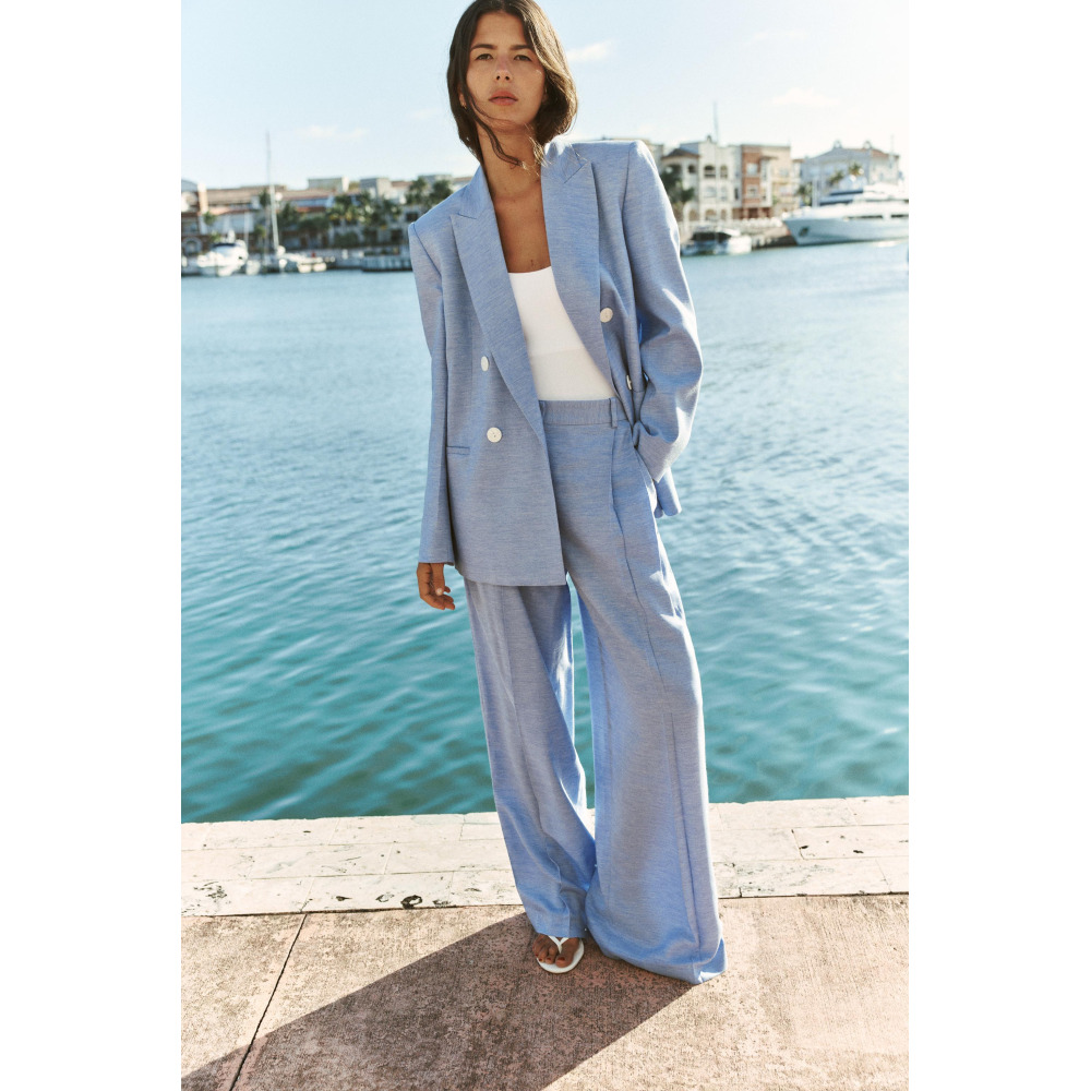 Blue zara blazer hotsell