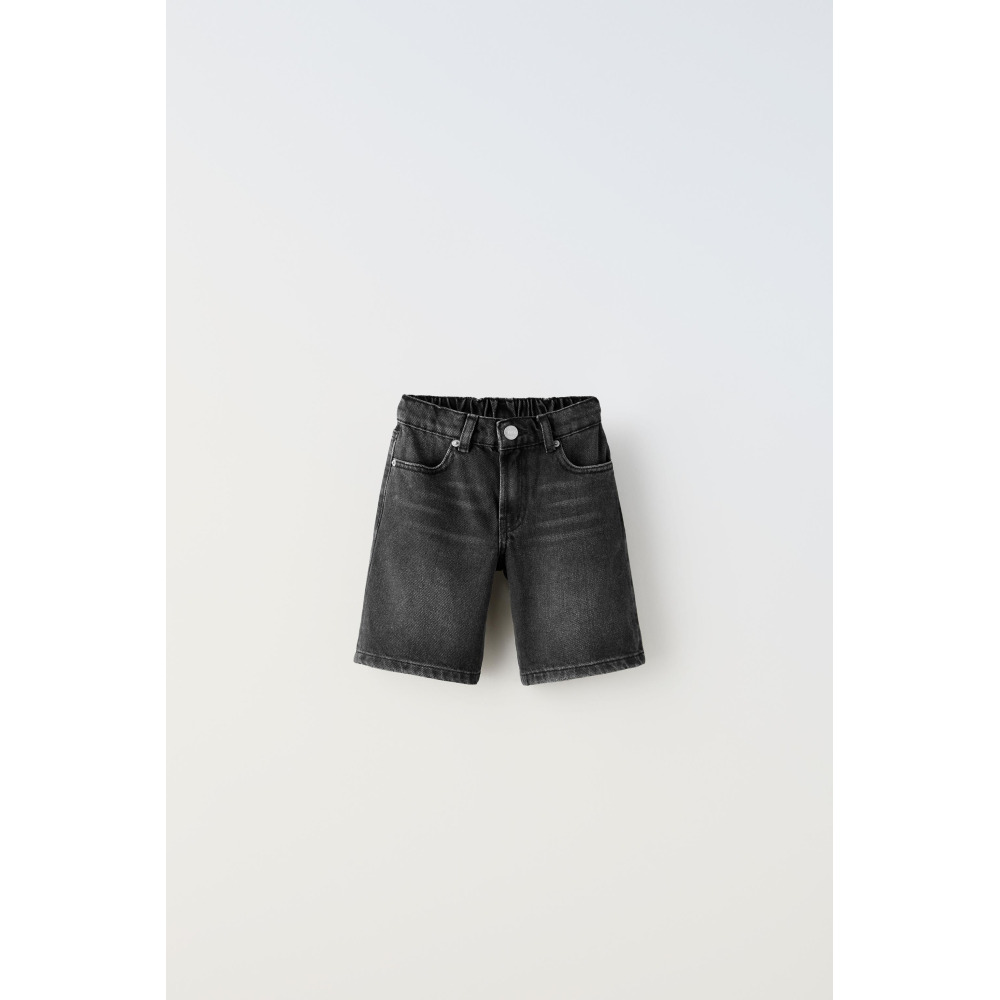 Zara black denim shorts online
