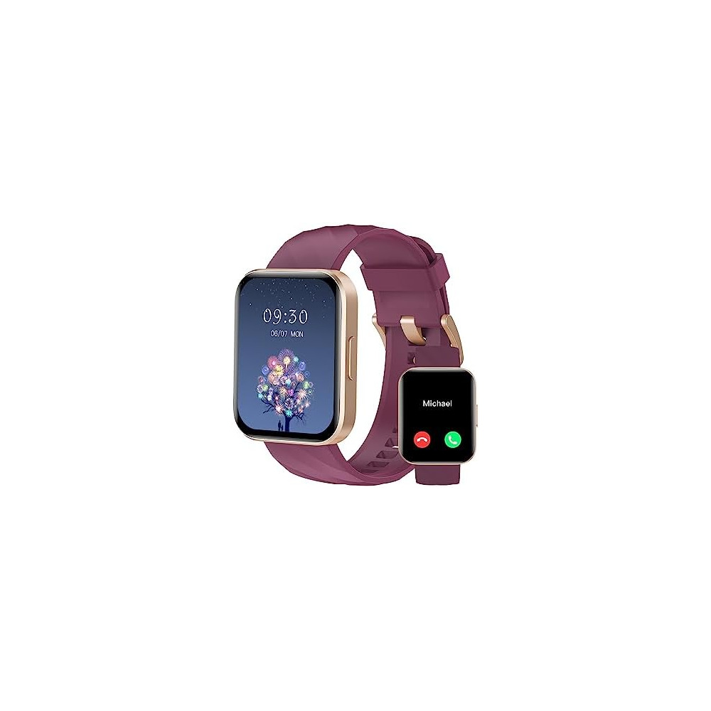 RUIMEN Smart Watches for Women Men Answer Make Calls Compatible with iPhone Android Phones 2023 Ver. 1.85 HD Screen Fitness Tracker Heart Rate Monitor 100 Sports Tracker Watch Waterpro